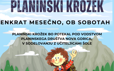 Vabilo na planinski krožek na POŠ Ledine